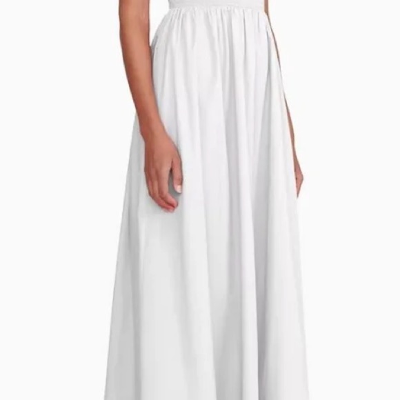 New NWT STAUD Landry White Corset Drop Waist Midi Dress Size S - Picture 4 of 8